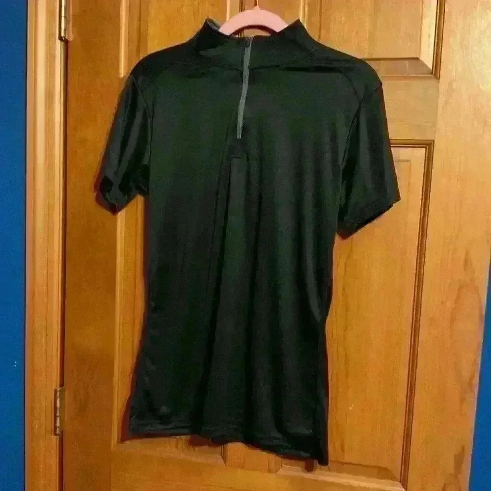 Badger Sport Ladies black 3/4 zip polo. Size medium